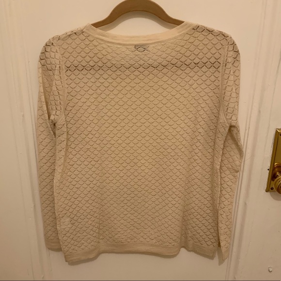 Beautiful cream lattice work sweater - Picture 7 of 7
